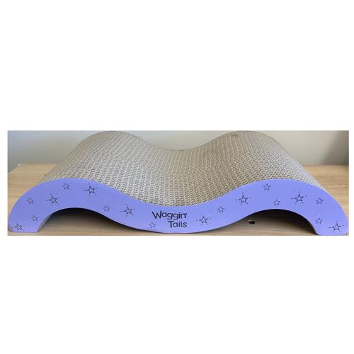 Cat Cardboard Scratcher Wave Waggin Tails 50 x 23cm