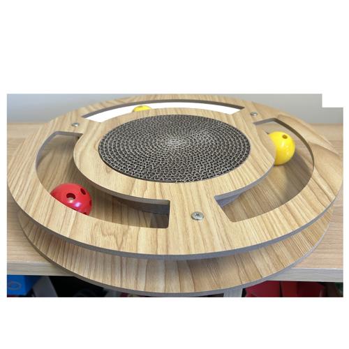 Cat Round Scratcher with Ball Track Waggin Tails 33cm