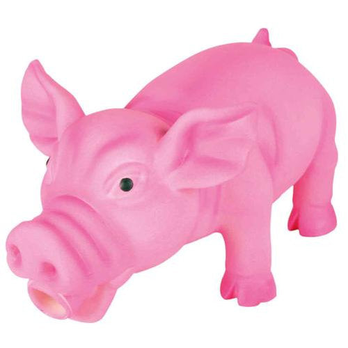 Dog Latex Toy Pig Trixie Pink 17cm