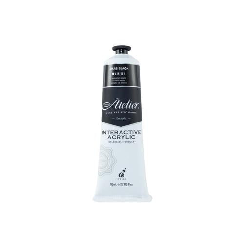 Atelier Acrylic Interactive Paints 80ml Mars Black
