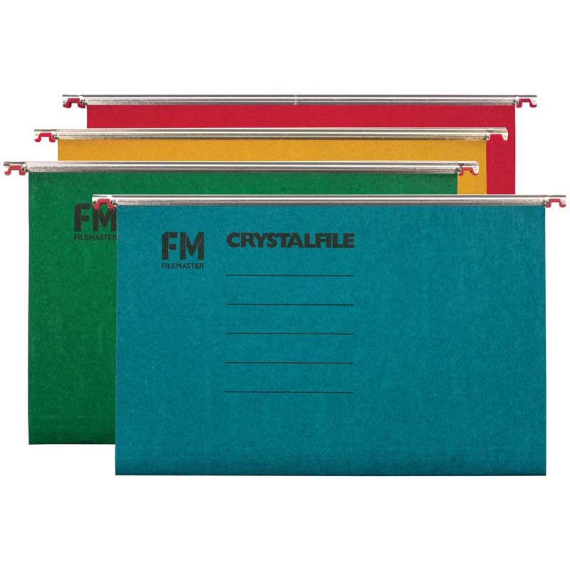 FM File Suspension Crystalfile Rainbow 20 Pack Foolscap