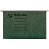 FM File Suspension Crystalfile Green 10 Pack Foolscap