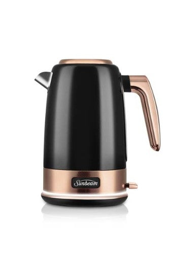 Elegant black bronze kettle with 1.7L capacity, SmoothFlex technology, and bright lights for a modern kitchen experience.