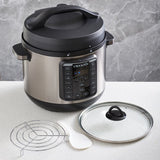 Crock Pot CPE300 Express Crock XL Multi Cooker with 7.6L capacity, 14 functions, and non-stick, dishwasher-safe pot.