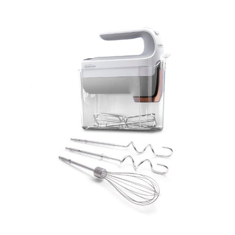 Sunbeam JM7000 MixMaster HeatSoft Hand Mixer with unique technology for rapid butter softening and versatile mixing accessories.