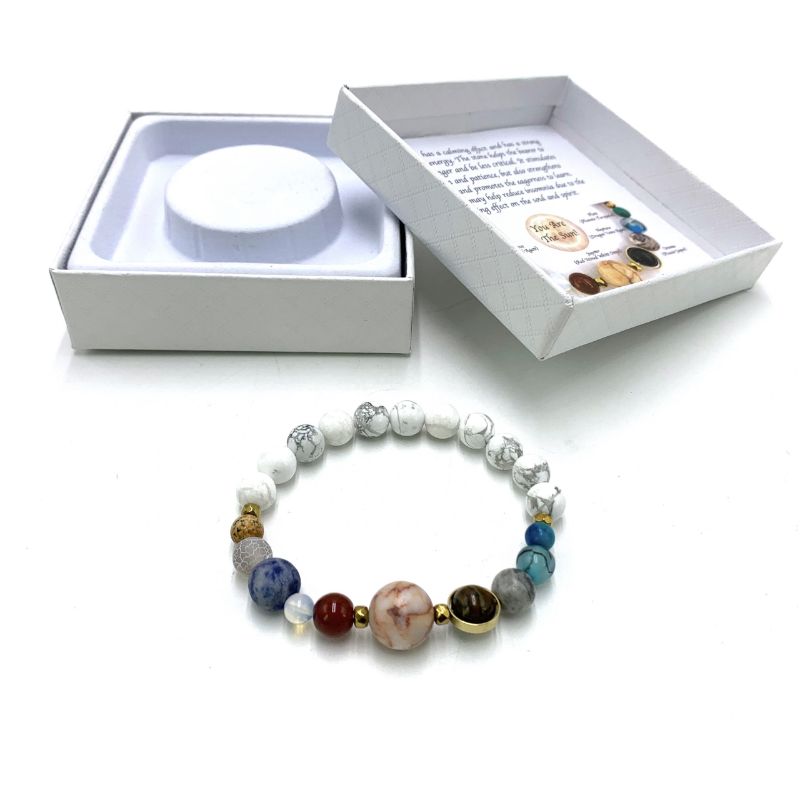 Bracelet - American Howlite Solar System (7cm)