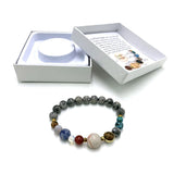 Grey Picasso Jasper bracelet, 7cm, featuring unique beads for cosmic balance, perfect for style and mindfulness.
