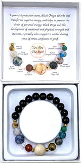 Bracelet - Polished Onyx Solar System (7cm)