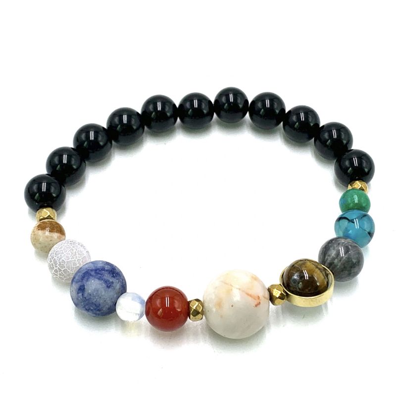 Bracelet - Polished Onyx Solar System (7cm)