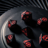 Q Workshop - Cyberpunk Red Rpg Dice Set: Blood Over Chrome