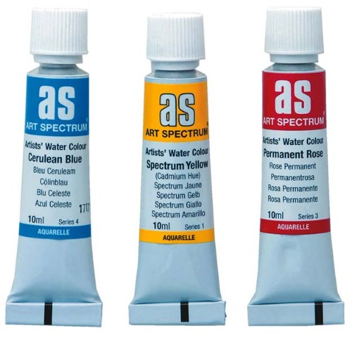 10mL tube of Art Spectrum watercolour paint in vibrant Aust Red Gold, featuring lightfast pigments for lasting color.