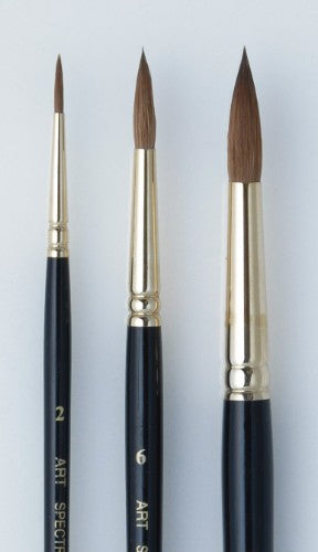 Round 06 sable artist brush designed for transitioning from synthetic brushes, offering quality at an affordable price.