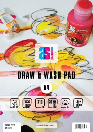 As Draw & Wash Pad Smooth A4 210g