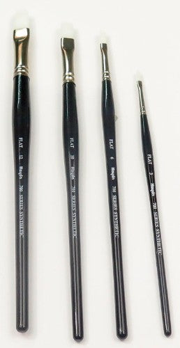 Haydn S700f Brush No.10 with Fine White Taklon fibers, ideal for watercolor, acrylic, and oil painting.