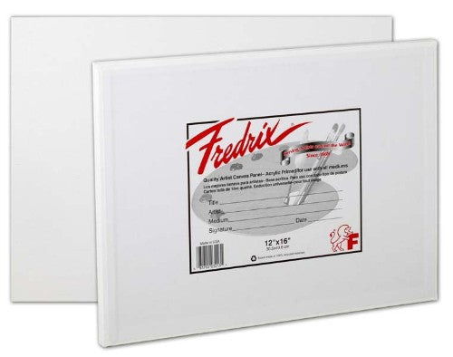 Artist canvas panel, 10 x 14 inches, with textured surface for paint grip, acid-free, ideal for students and all media.