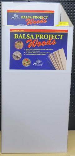 Balsa wood pack containing 20 precision-cut pieces, ideal for crafting, modeling, and architectural designs.