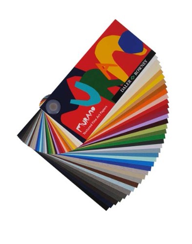 Murano Pad 12x9" sketch pad with 30 sheets, featuring 45% cotton paper in 35 vibrant cool colours for artists and crafters.