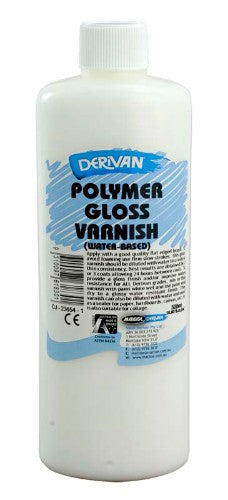 High-quality 500ml Poly Gloss Varnish for professional artists, enhancing colors and providing durable, waterproof protection.