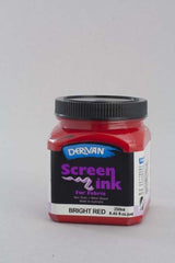 Ink - Derivan Screen Ink 250ml Bright Red