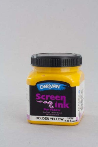 Ink - Derivan Screen Ink 250ml Golden Yellow