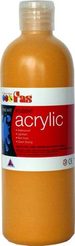 Acrylic Paint - Fas Student Acrylic 500ml Gold Oxide
