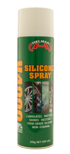 Helmar H4000 Silicone Spray 300g for lubrication and protection in industrial, automotive, sports, and household applications.