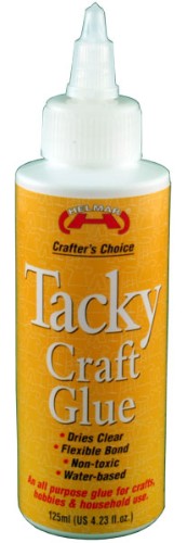 Helmar Tacky Craft Glue 125ml, a versatile, clear-drying adhesive ideal for paper, fabric, and more craft projects.