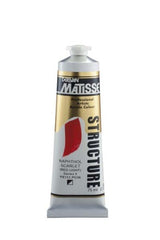 Matisse Structure Acrylic Paint in Napthol Scarlet, 75ml, showcasing vibrant red for bold brushwork and textured finishes.