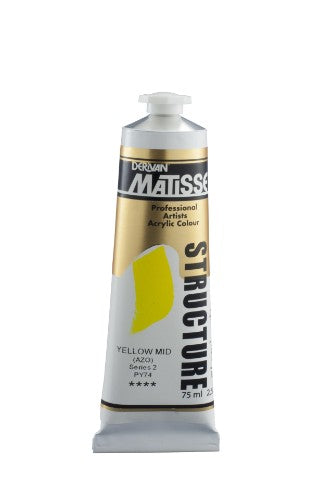 Acrylic Paint - Matisse Str 75ml Yellow Mid Azo S2