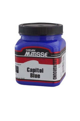 A 250ml jar of vibrant Capitol Blue acrylic paint for versatile artistic projects, offering high pigmentation and a matte-velvet finish.