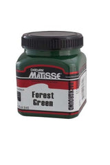 250ml jar of Matisse Background Acrylic Paint in Forest Green, showcasing rich pigmentation for versatile artistic projects.