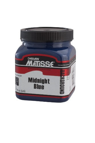 Acrylic paint in Midnight Blue, 250ml, ideal for vibrant backgrounds and versatile application on various surfaces.