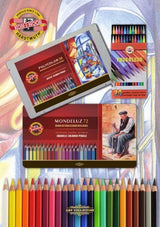 Vibrant Indian Red Mondeluz Aquarelle Pencil, soft core for smooth application, ideal for watercolor effects and blending.