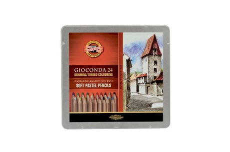 Vibrant 8828/24 Gioconda Soft Pastel Pencils set of 24, ideal for artists with smooth application and rich pigmentation.