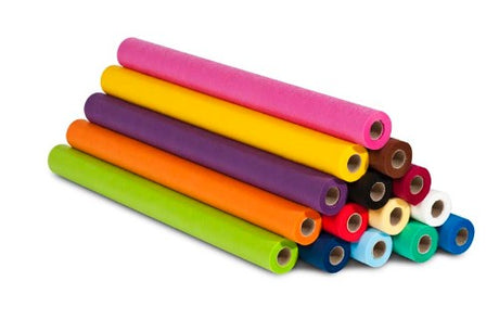 Vibrant pink Smart-Fab roll, 0.61 x 5.50m, versatile non-woven fabric for crafts, eco-friendly, strong, flexible, and recyclable.