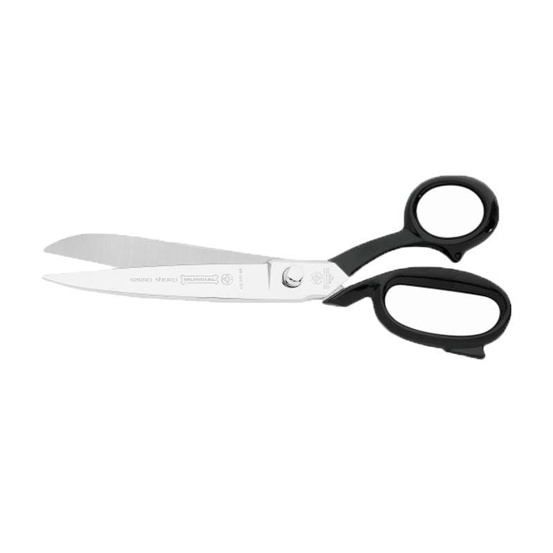 Heavy-duty black tailor scissors with ergonomic design, stainless steel blade, and precision cutting for crafting and sewing.