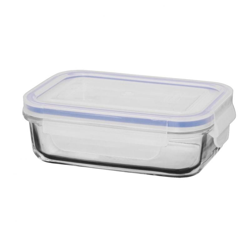 Glasslock Tempered Glass Rectangular Food Container 400 Ml | Clear