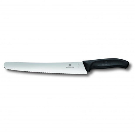 Victorinox Pastry Bread Knife with wavy edge and rounded tip, perfect for cutting pastries and breads without crumbs.