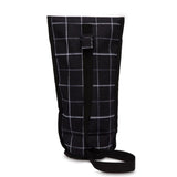 PackIt Freezable Napa Wine Bag in Black Grid, designed to chill wine bottles for outdoor enjoyment and convenient storage.