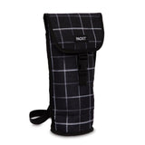 PackIt Freezable Napa Wine Bag in Black Grid, designed to chill wine and beverages, perfect for outdoor picnics and gatherings.