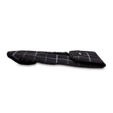 PackIt Freezable Napa Wine Bag in Black Grid, designed to chill wine bottles; features gel-lined walls and a convenient buckle handle.