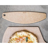 Natural Epicurean pizza cutter, 40x0.5 cm, features beveled edge for easy, precise slicing of any pizza style.
