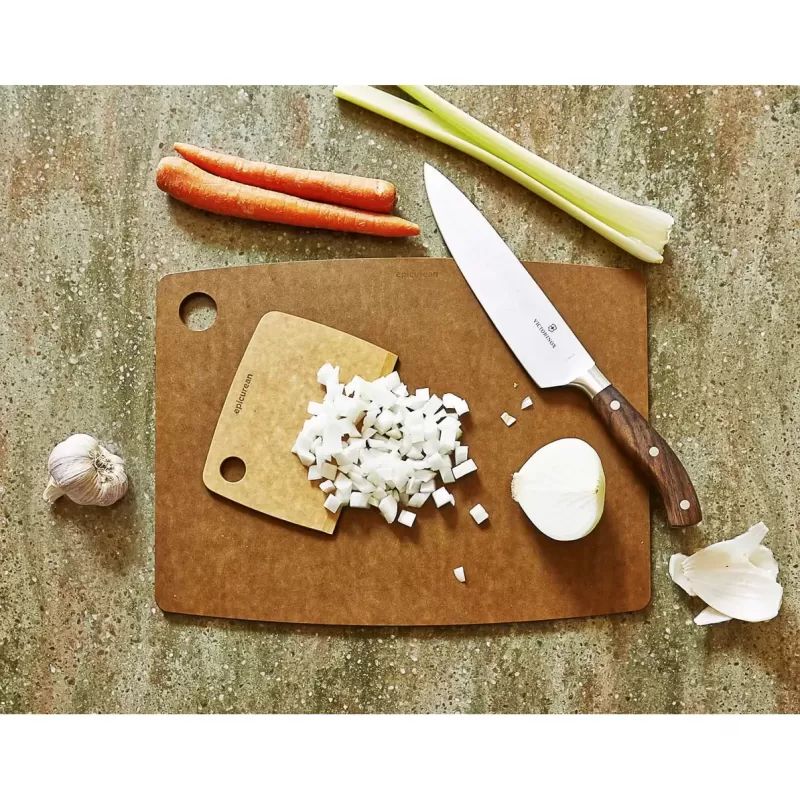 Epicurean Bench Scraper in Nutmeg, 10x15cm, ideal for scraping, scooping, and cutting dough, dishwasher-safe wooden composite.