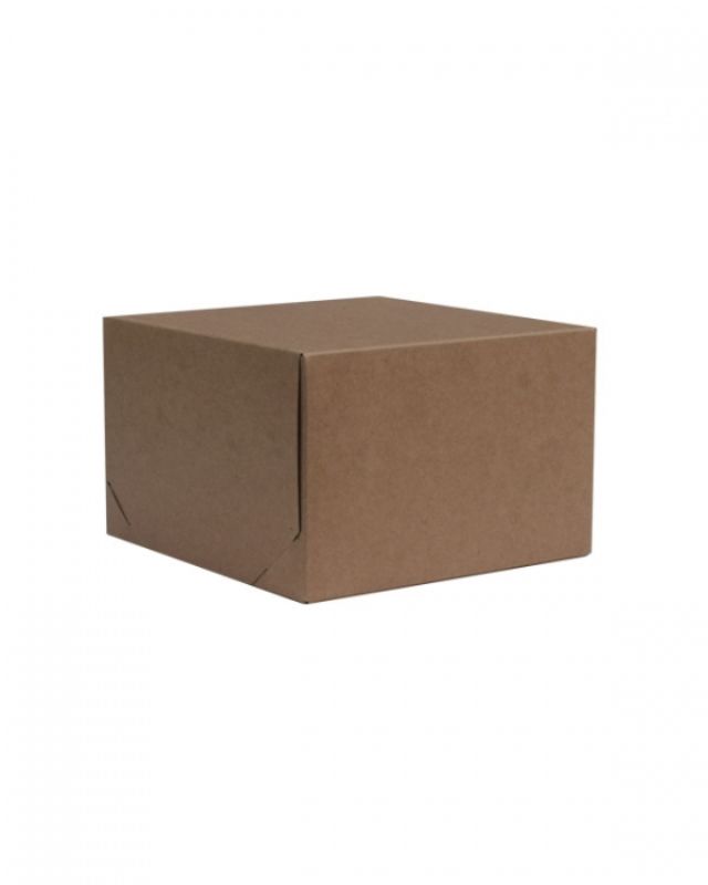 Gift Boxes -  2 Piece Gift Box Natural Kraft 203x203x152mm  - Pack of  100