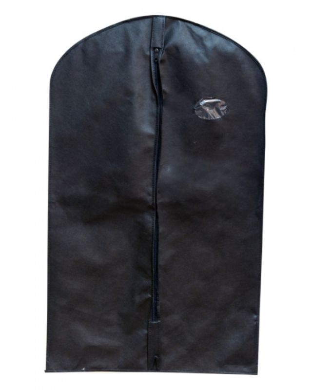 Garment Covers -  Non Woven Black Suit Cover  - Carton of 100