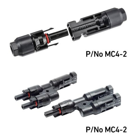 Mc4 Connector Plugs by Projecta for secure solar panel connections, designed for durability and optimal performance.