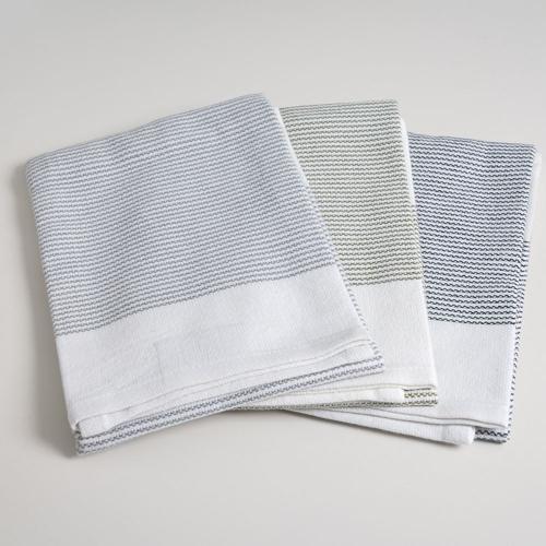 Baksana - THIRSTY T  (Tea Towel) -Smoke/Olive/Ash