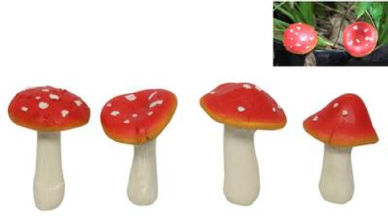 Garden Stake - Mushroom 10cm (Set of 24 Assorted)