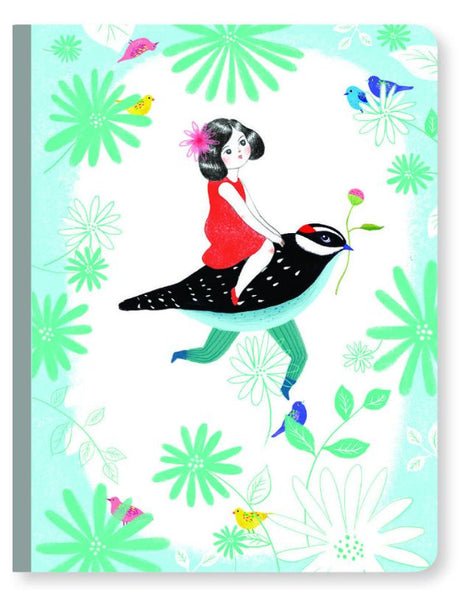 Set of 4 whimsical notebooks featuring illustrations, perfect for young authors to journal and sketch creatively.