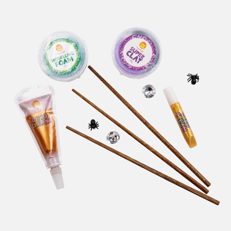 Magic Wand Kit - Spellbound by Tiger Tribe includes materials to create three unique wands for imaginative play.